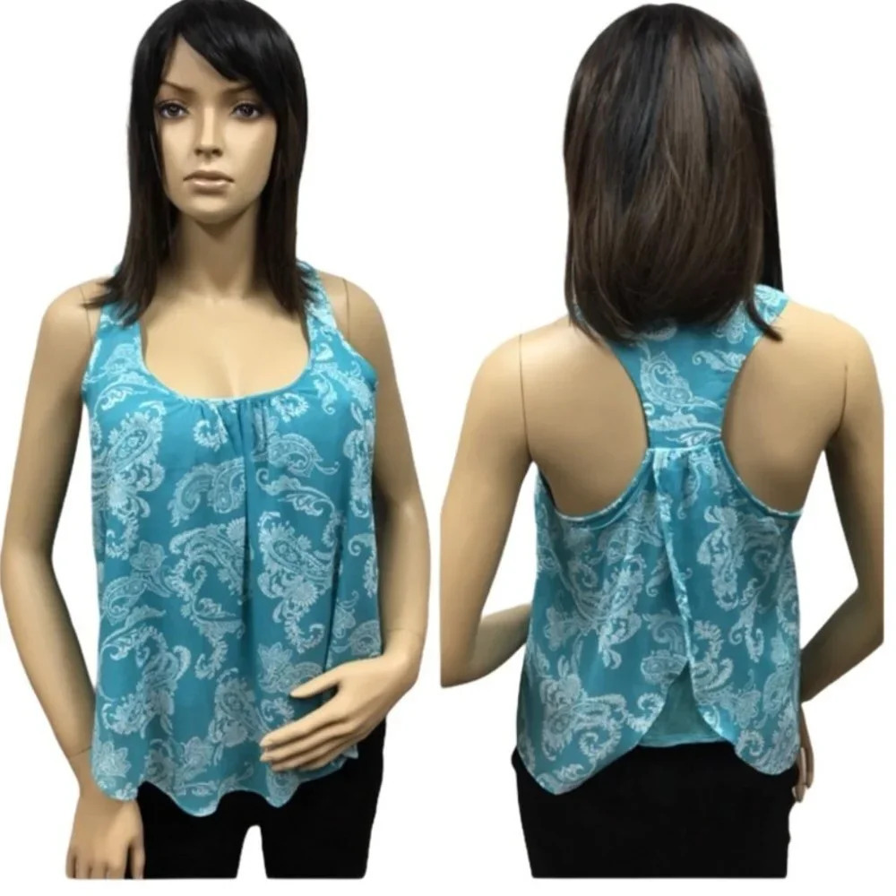 WS27 Ambiance Sheer Paisley Print Top M